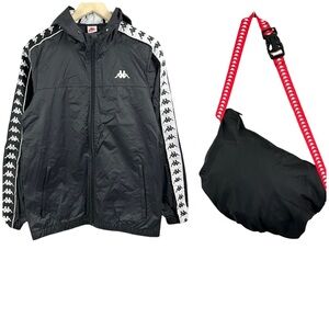 Kappa Packable Jacket Windbreaker Size Small *As Is*